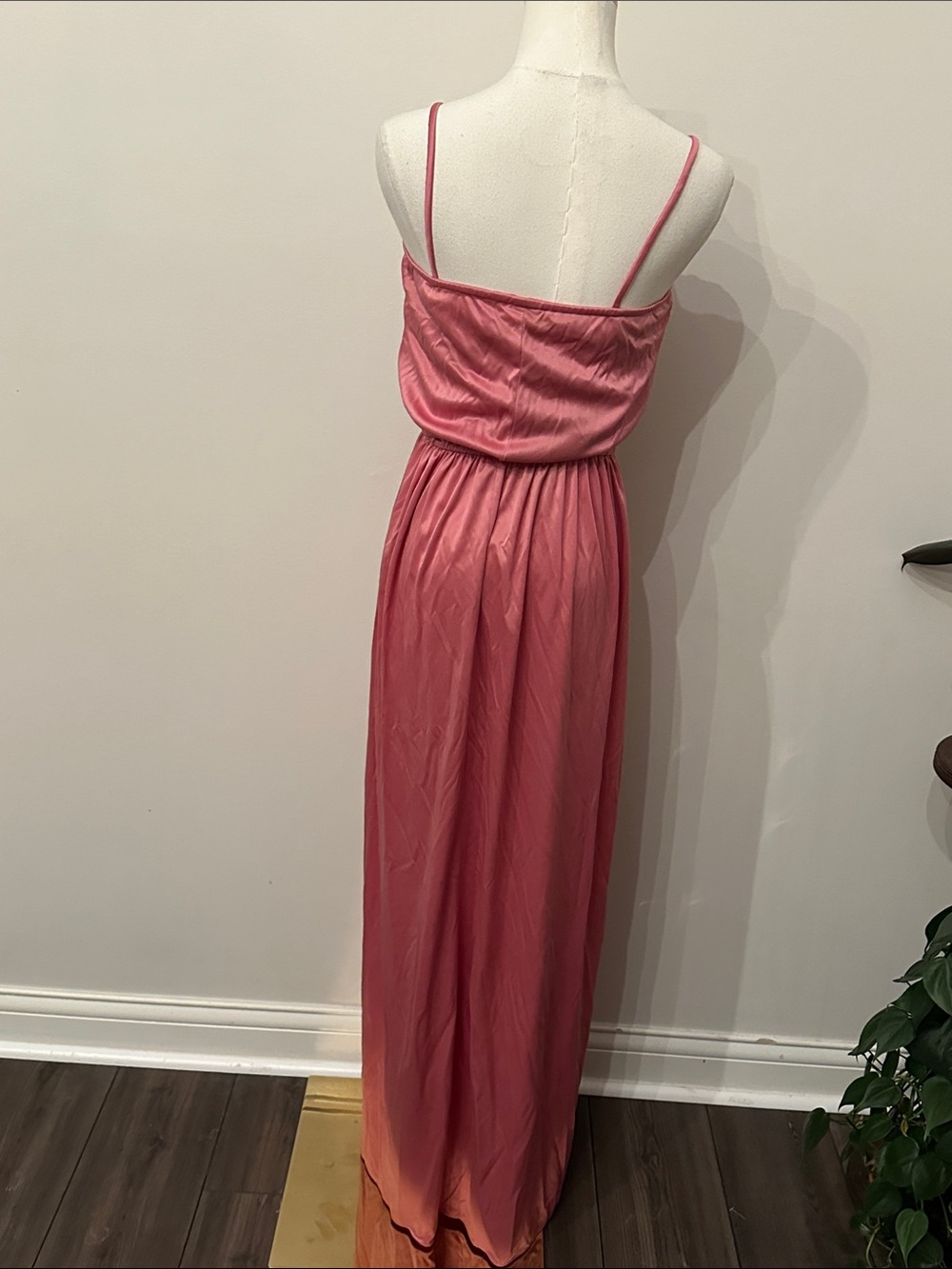 Vtg Romantic Victorian Hippie Maxi Dress Sheer Lace Ruffled Layered Top USA 70s - Picture 7 of 12